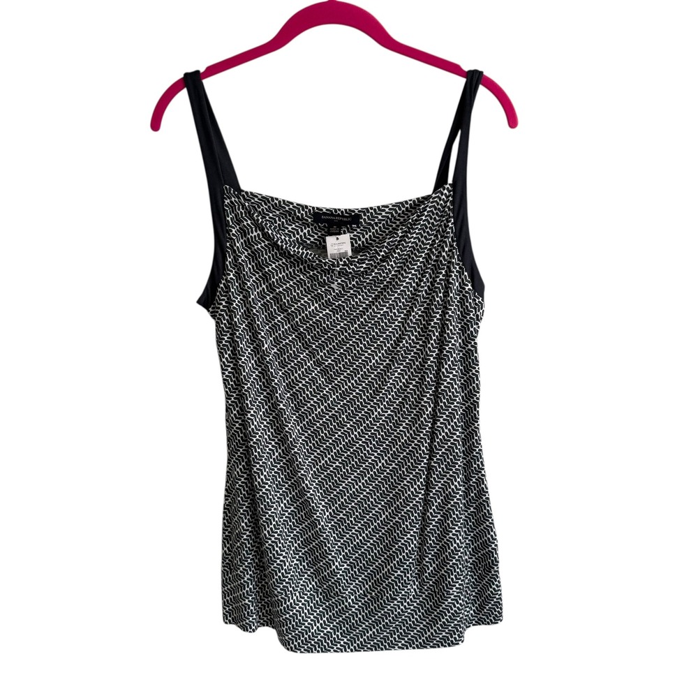 NWT BANANA REPUBLIC Navy‎ and Cream Ladies Camisole Tank, M